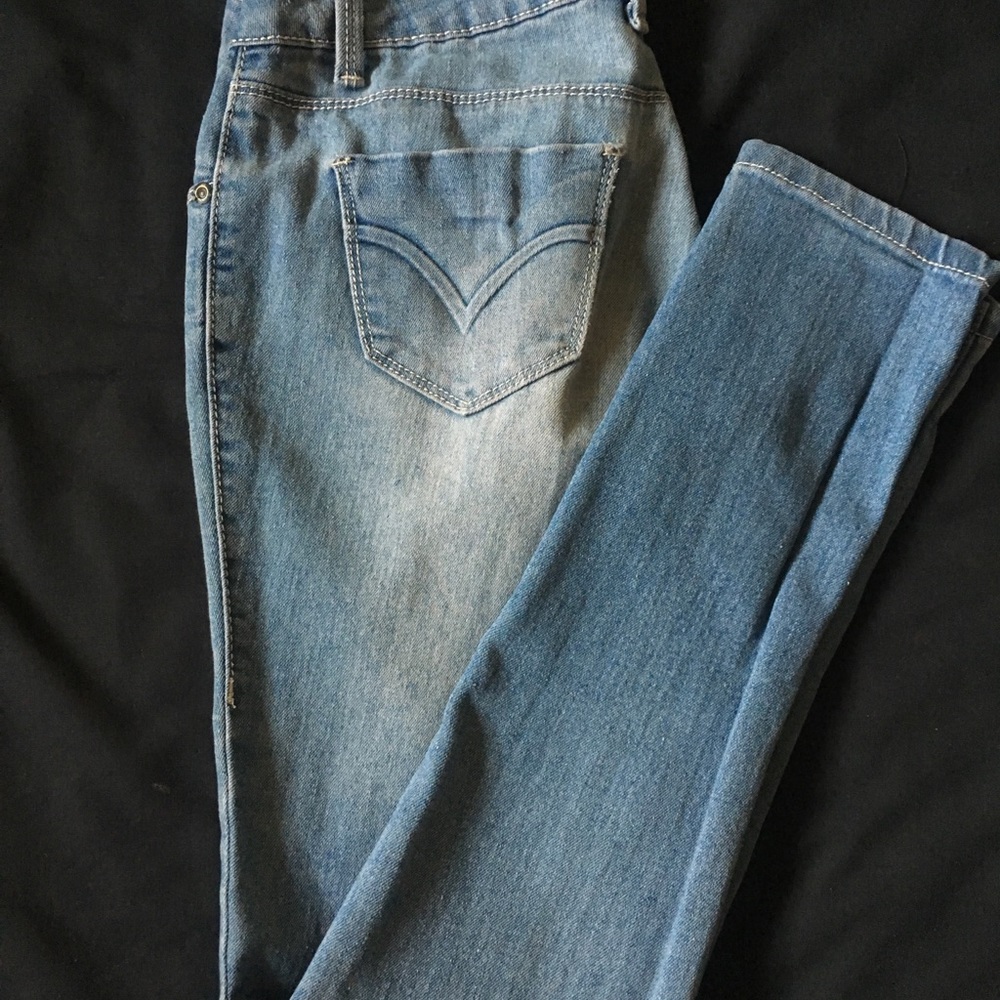Denim Low-Waisted Skinny Jeans
